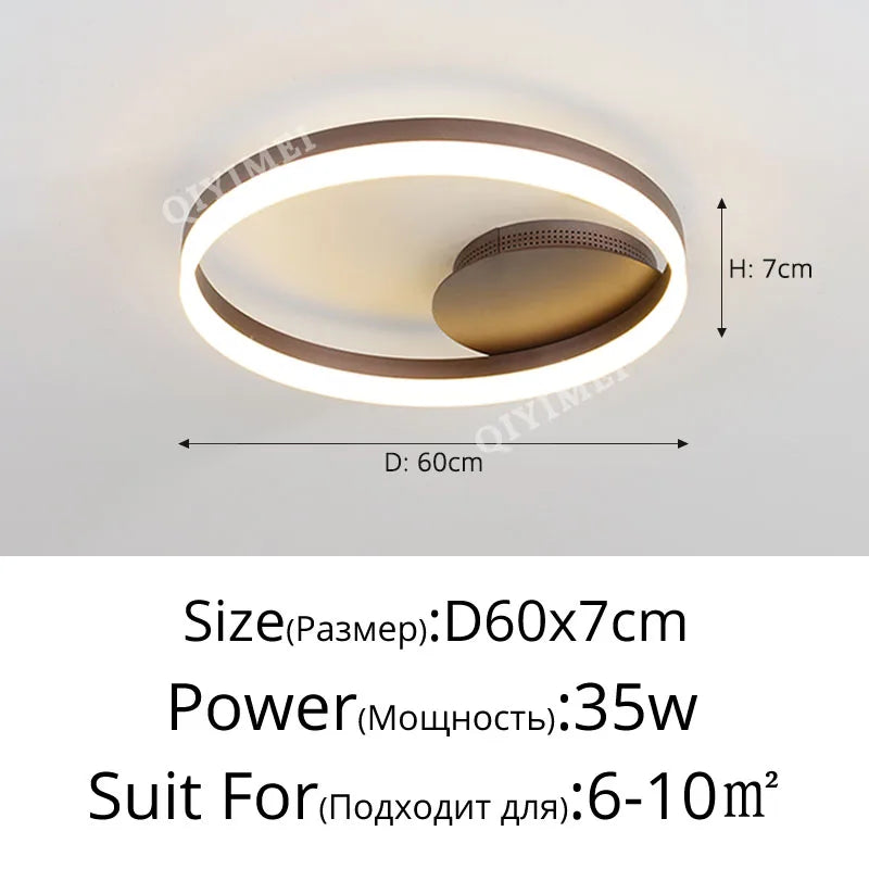 Lustre Design LED — Métal — 1 anneau 50cm