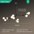 Lustre Boule Design — Noir 24 ampoules
