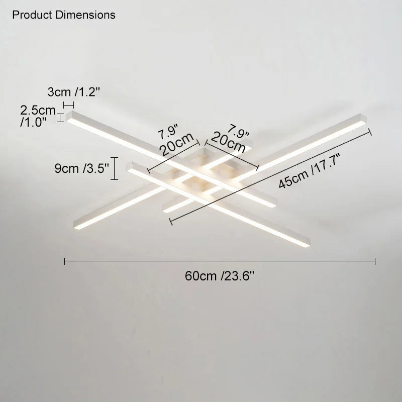 Lustre LED Chambre — Noir