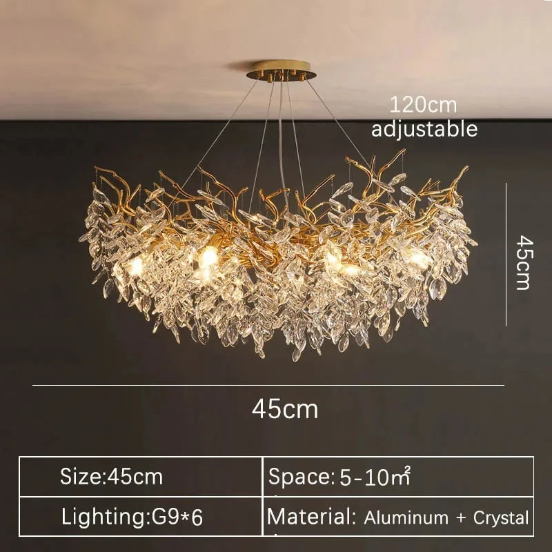 Grand Lustre Salle à Manger — Cristal Grand Format