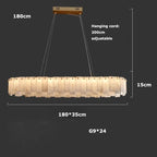Lustre Design LED — Marbre — 2 Layer 120 80cm