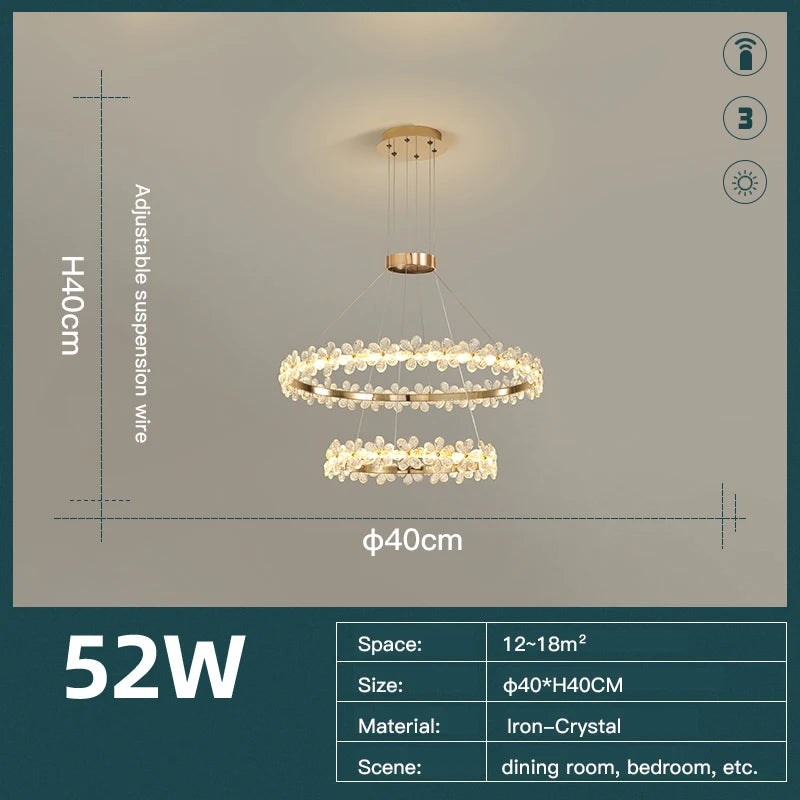 Lustre Cristal — Plafonnier LED Cristal