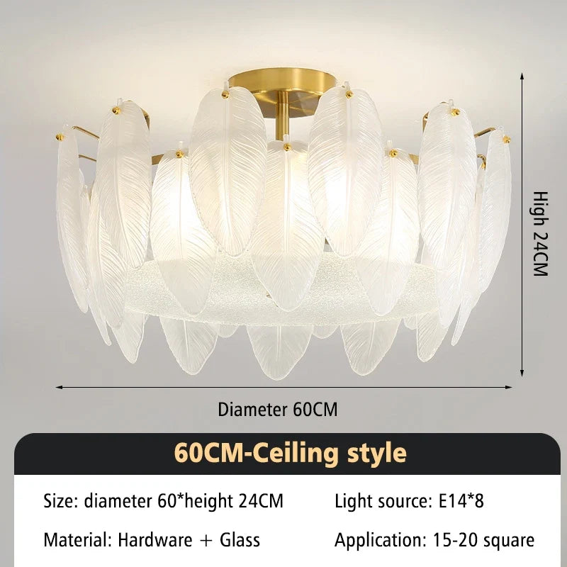 Lustre Chambre Bébé — Verre — Plafonnier D60cm