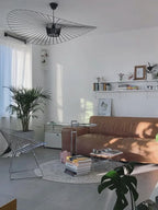 Lustre Paille — Suspension Chapeau Paille