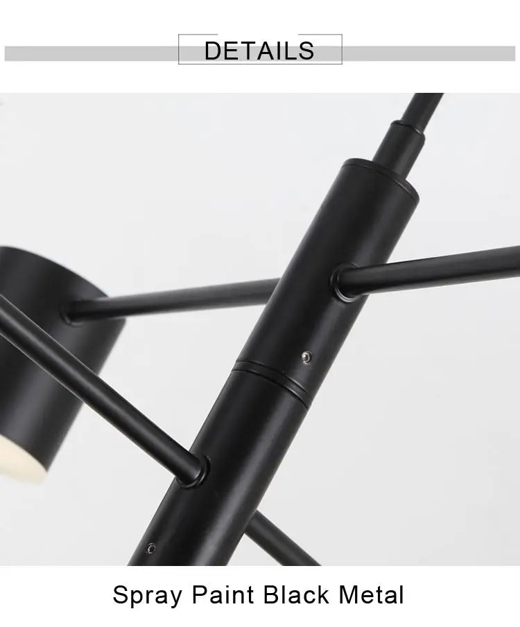 Lustre Moderne Noir — Cuivre