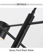 Lustre Moderne Noir — Cuivre