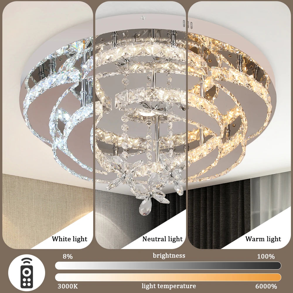 Lustre LED Cristal — Verre