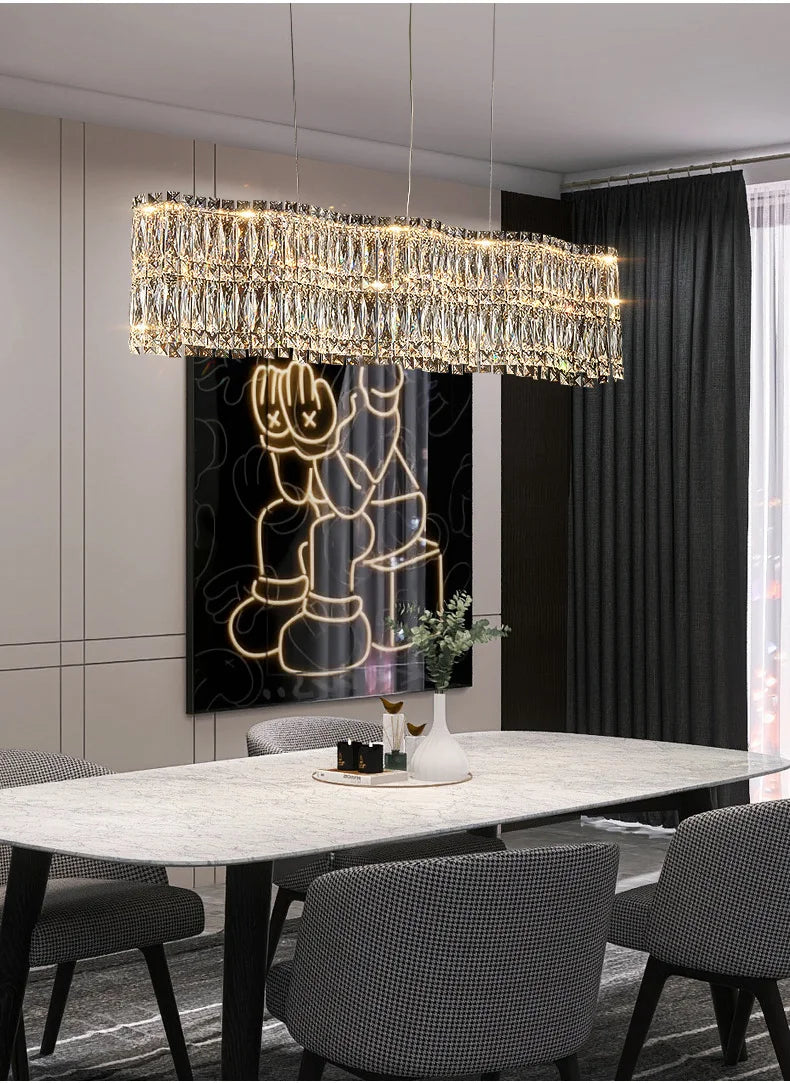 Lustre Salon Noir — Cristal
