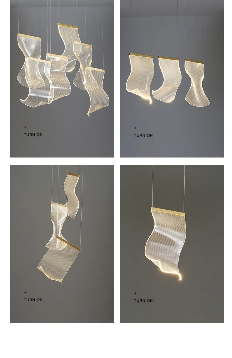 Lustre LED Moderne Salon — Escalier