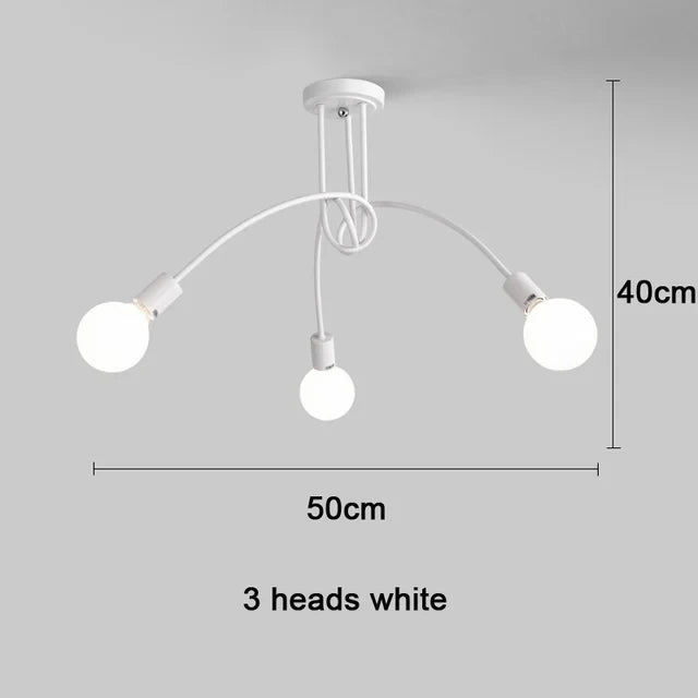 Lustre Chambre Adulte Doré — LED — Noir 5 ampoules