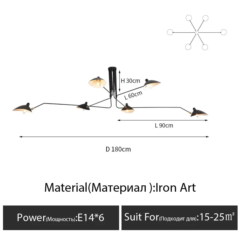 Plafonnier Salon Moderne — Plafonnier Nordique Design