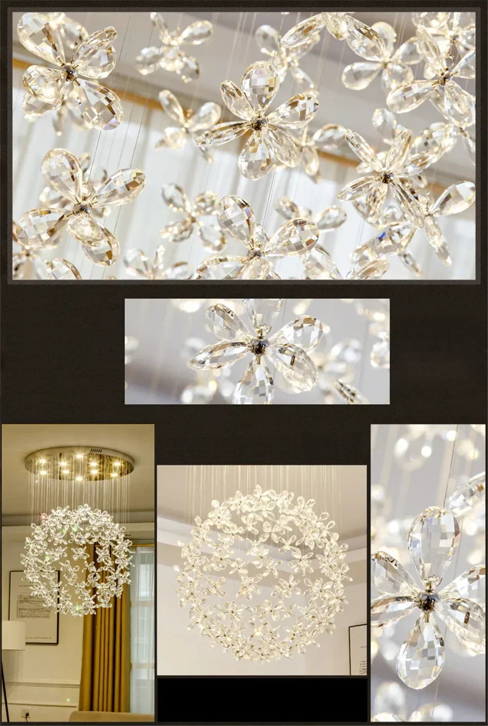Lustre Cristal Moderne — Escalier
