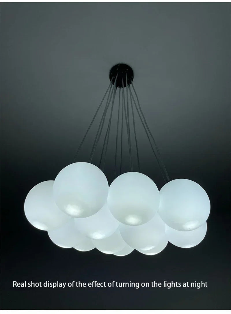 Lustre Blanc Moderne — Salon