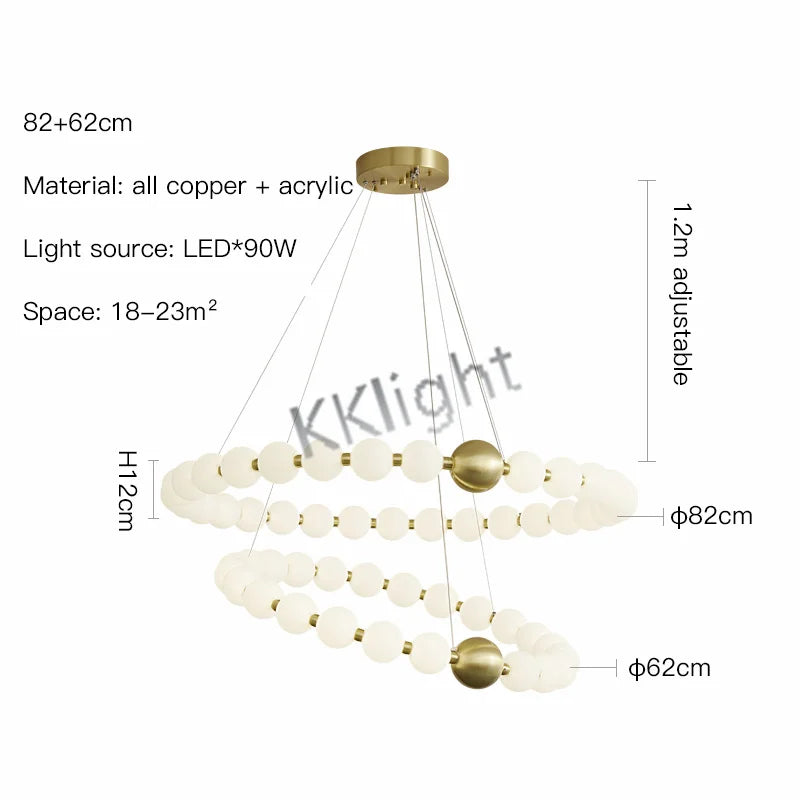 Lustre Art Déco — Cuivre