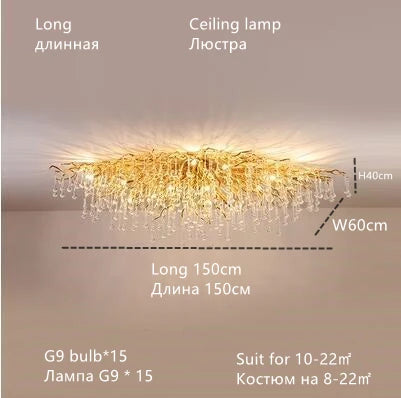 Lustre Cristal Salon — Nordique