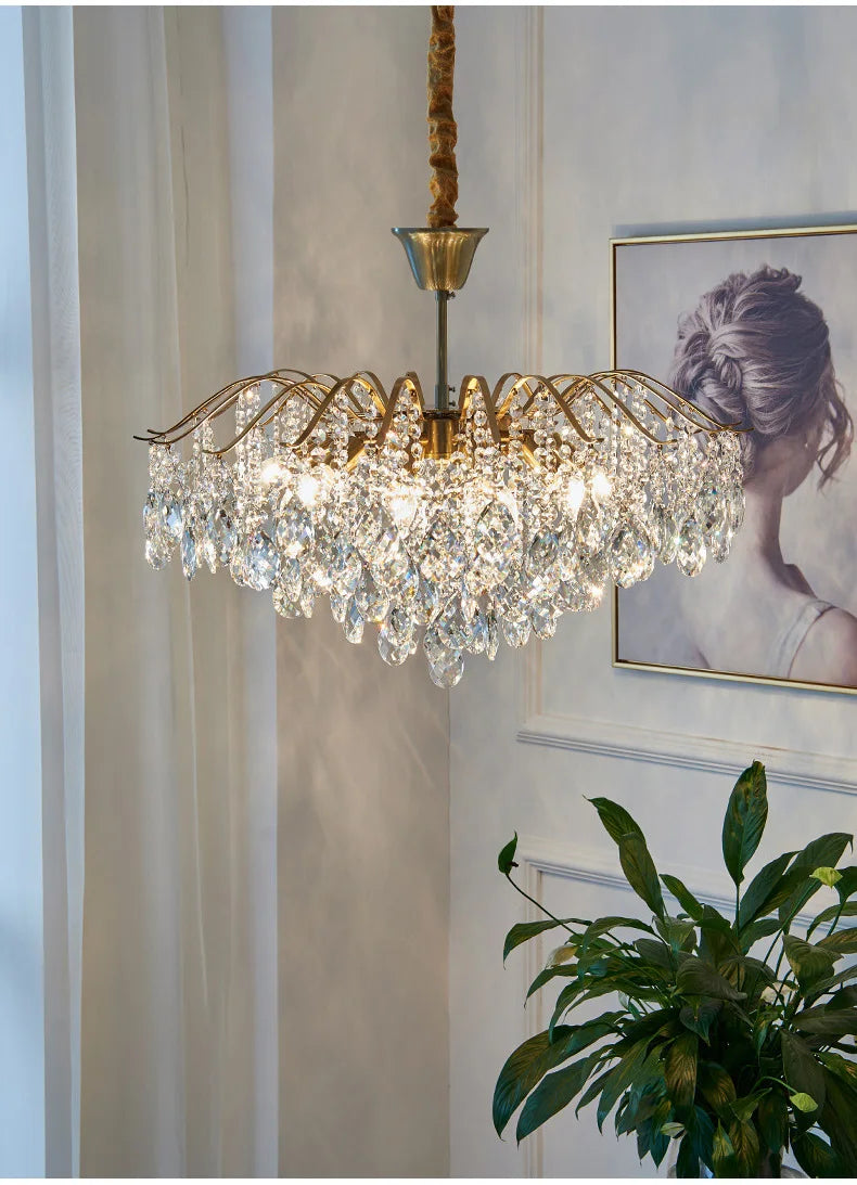 Lustre Haut Plafond — Plafonnier LED Cristal