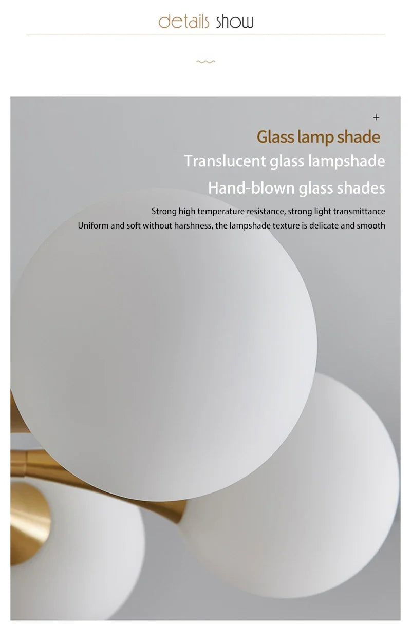 Lustre Cuivre — Plafonnier Boule Moderne