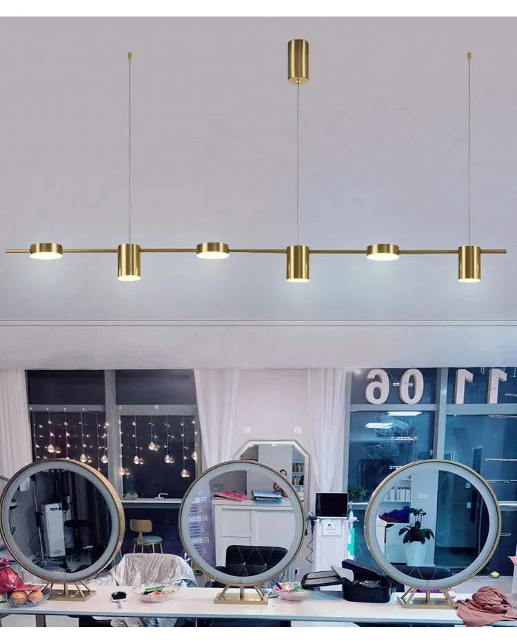 Lustre Moderne Noir — Cuivre