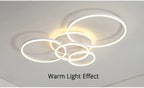 Lustre Blanc Moderne — Noir 5 ampoules 72W