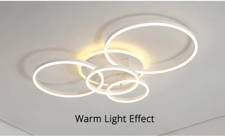 Lustre Blanc Moderne — doré 5 ampoules 72W