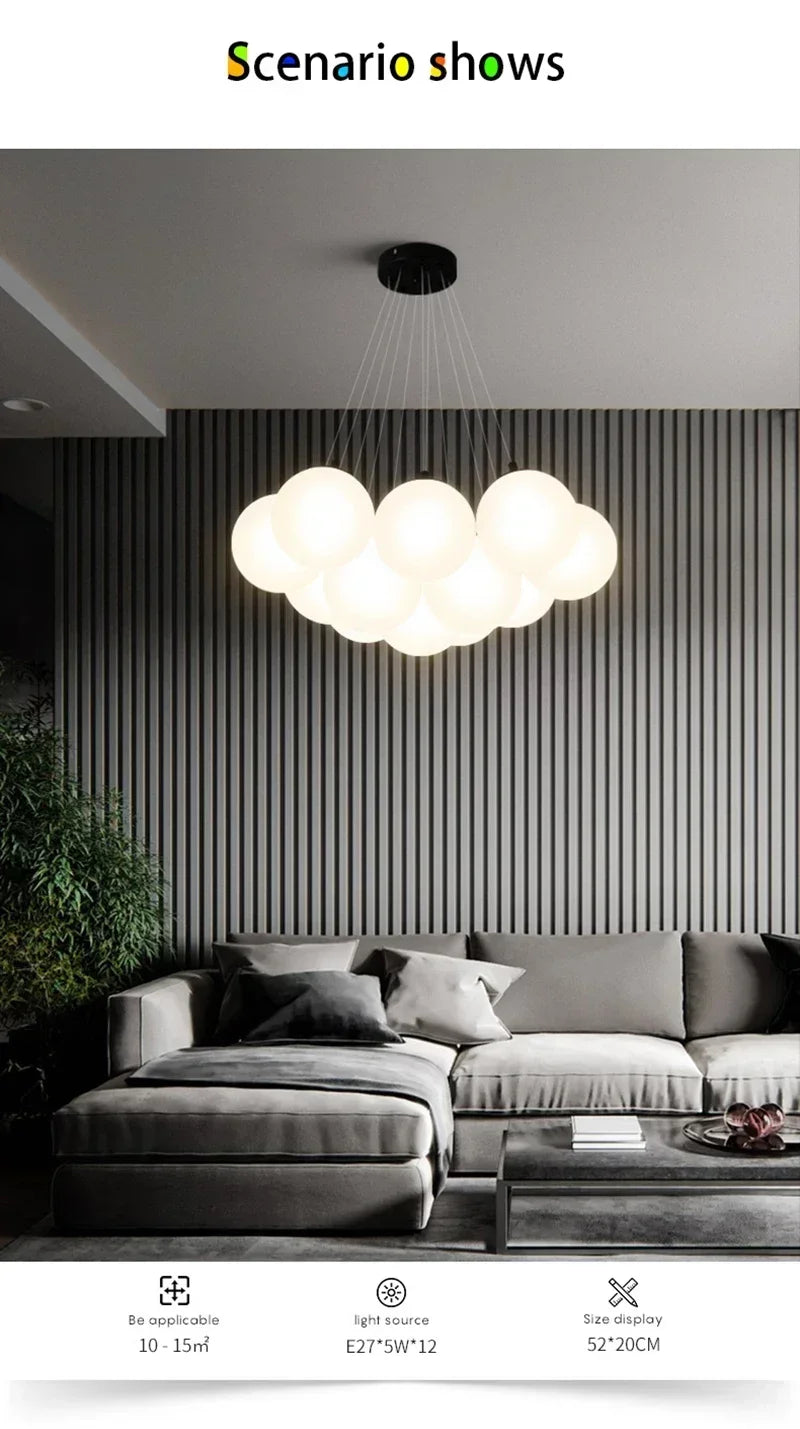 Lustre Blanc Moderne — Salon