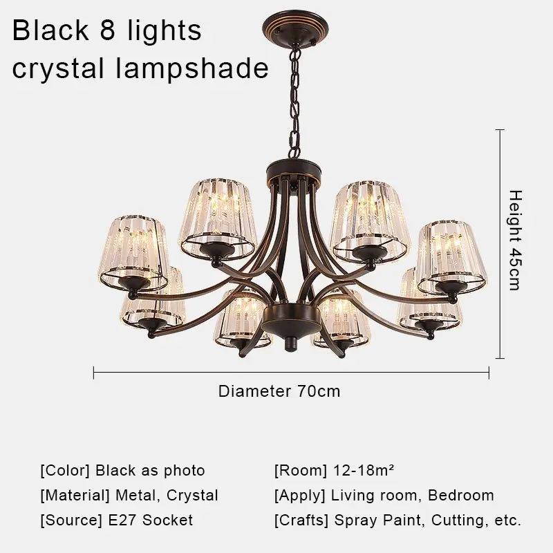 Lustre Salon Moderne — Plafonnier LED Cristal