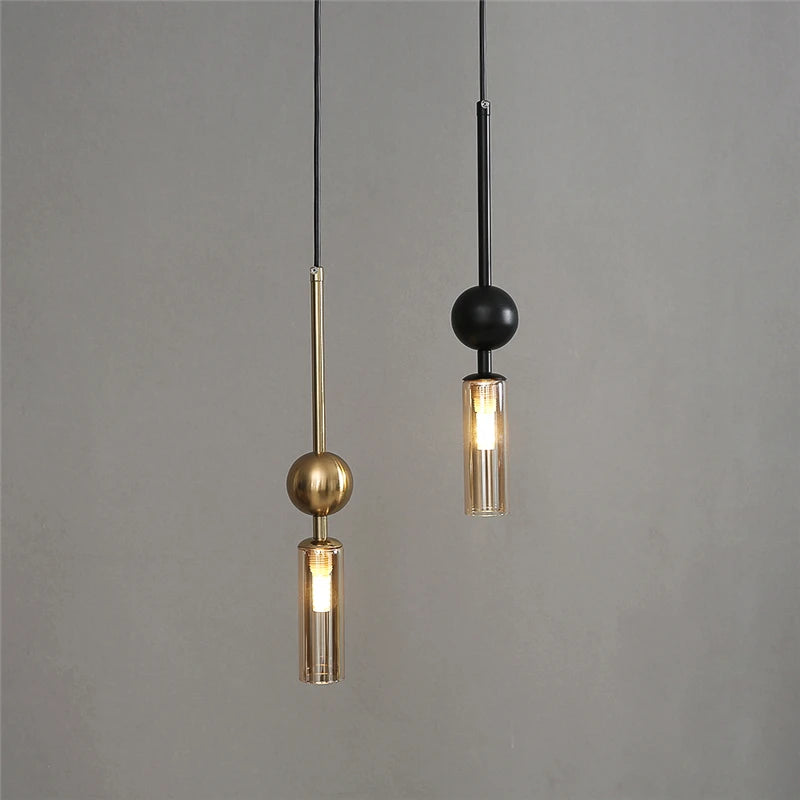 Lustre Luxe Nordique Art — Fer Or et Noir LED — Restaurant et Chambre