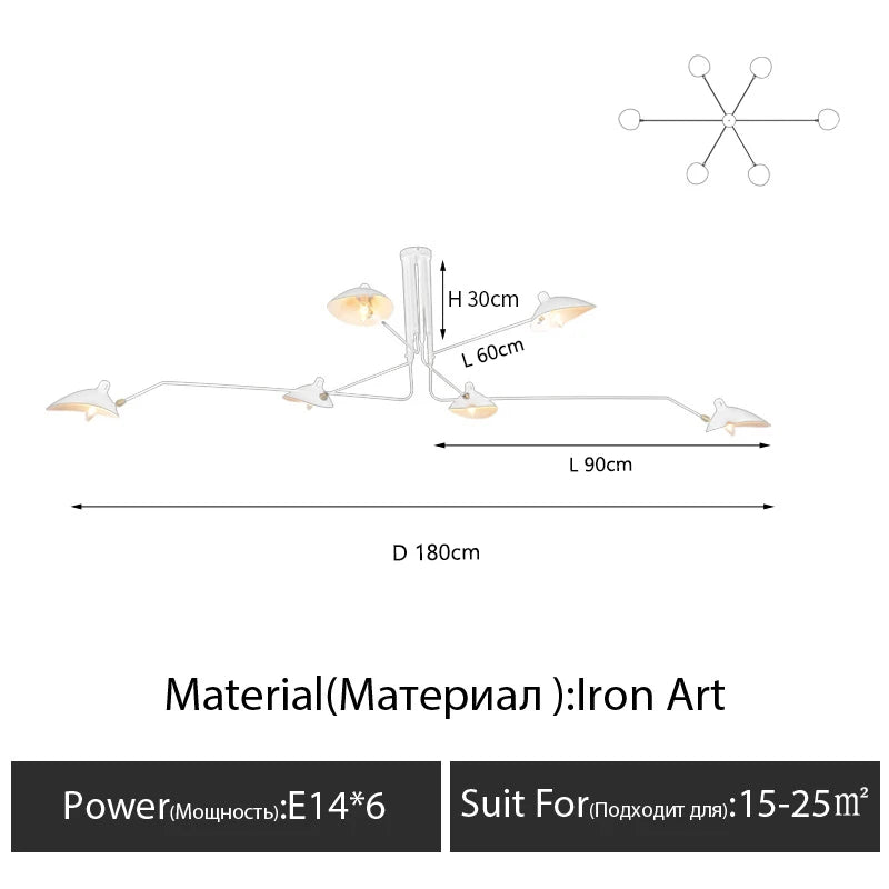 Plafonnier Salon Moderne — Plafonnier Nordique Design