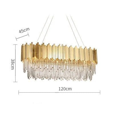 Lustre Cristal Design — Moderne — Oval 150cm