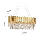 Lustre Cristal Design — Moderne — Oval 150cm