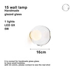 Lustre Design LED — Verre — 16 ampoules Applique murale
