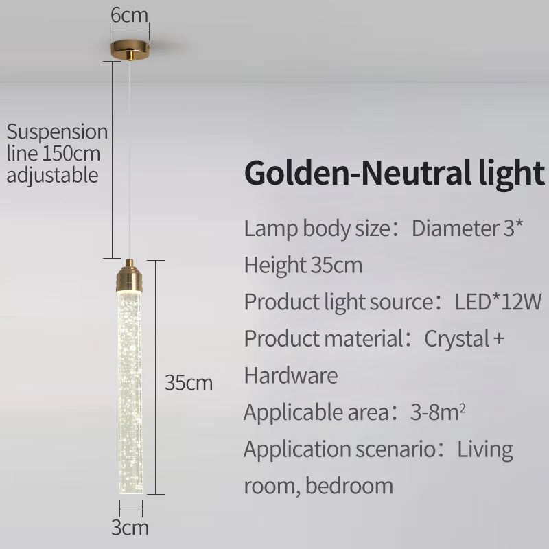 Suspension Cristal Luxe 35cm - Lustre Élégant LED