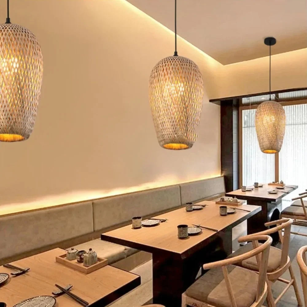 Suspension Bambou Pack 1/2/3 | Lustre Naturel Lot | Luminaire Artisanal JOYINLED
