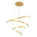 Lustre Anneau LED Villa Design — Fer Forgé Multi-anneaux — Salon et Chambre