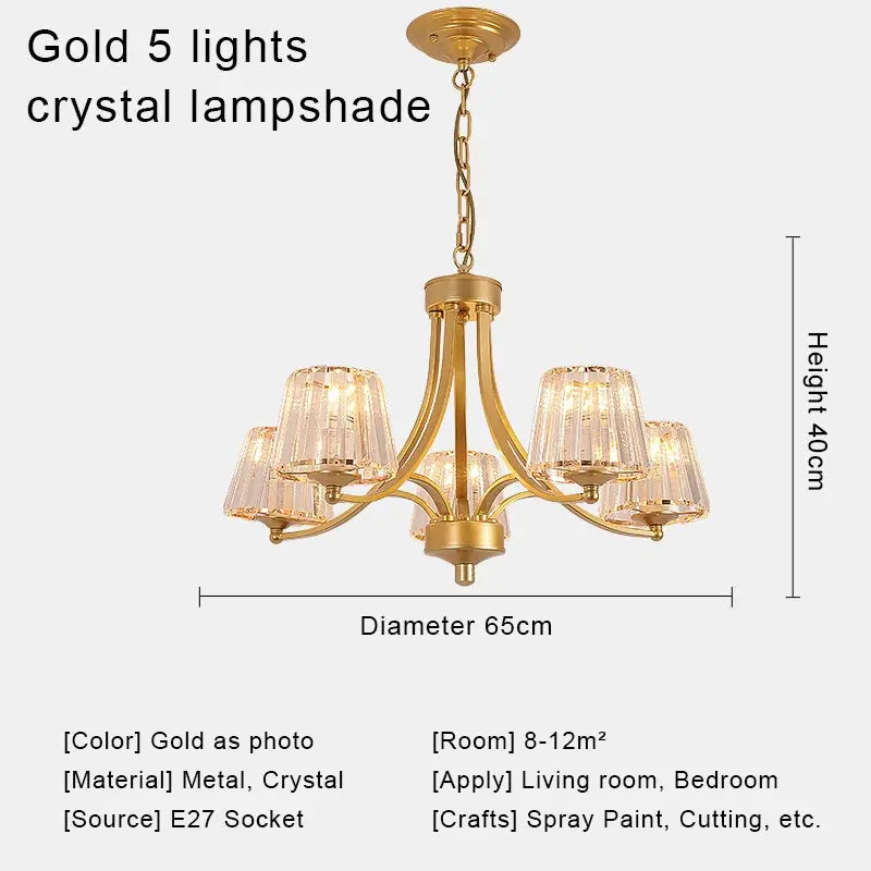 Lustre Salon Moderne — Plafonnier LED Cristal