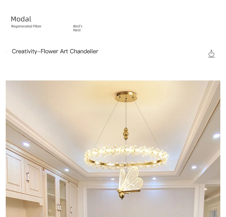 Lustre LED Cristal — Salle à Manger
