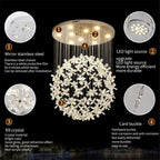 Lustre Cristal Moderne — Escalier