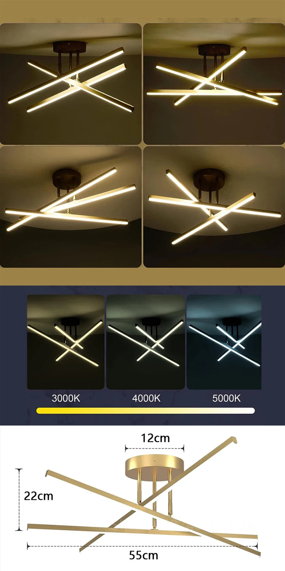 Lustre LED Moderne Salon — Nordique