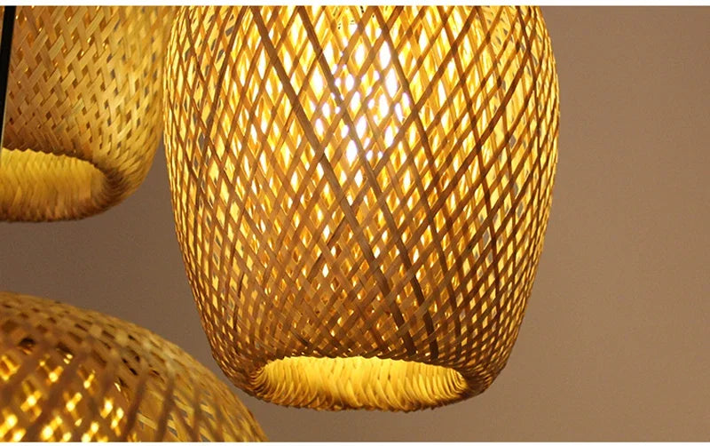Suspension Bambou Artisanale LED - Lustre Design Naturel 2025