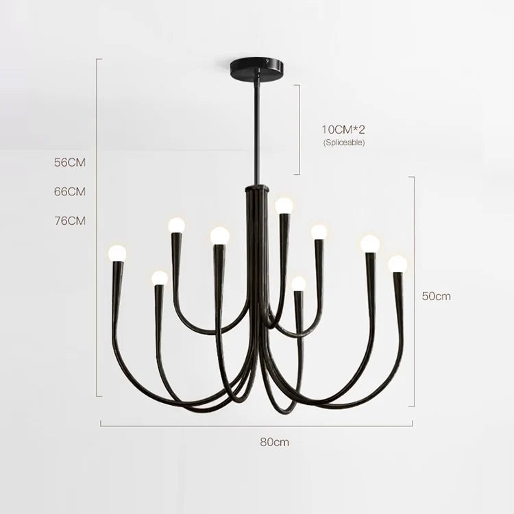 Lustre Vintage Industriel — Lustre Branches LED