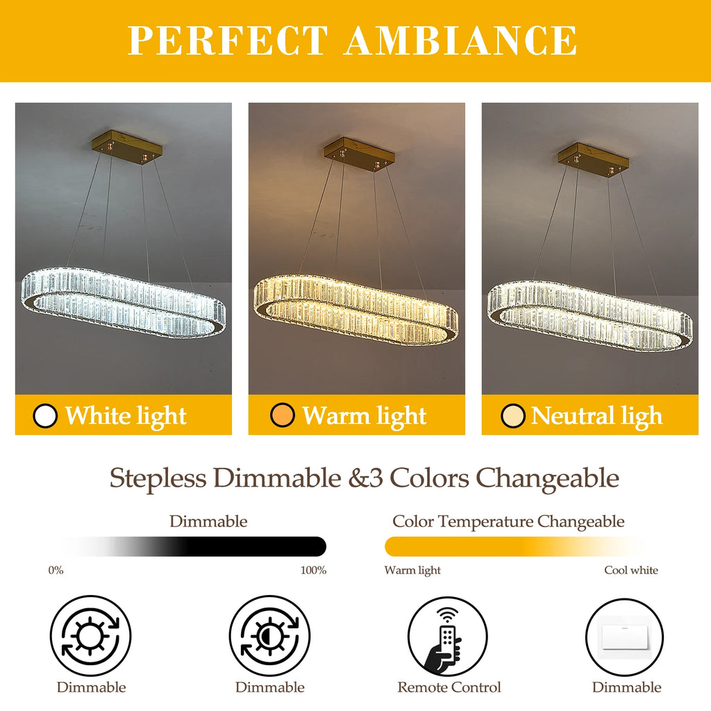 Lustre Verre — Plafonnier LED Cristal