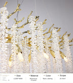 Lustre Cristal Ancien — Métal — Plafonnier Rond 150cm
