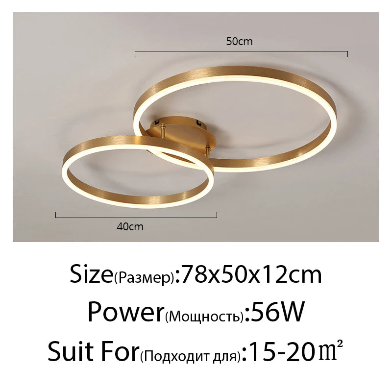 Lustre Chambre Ado — Plafonnier Anneau LED