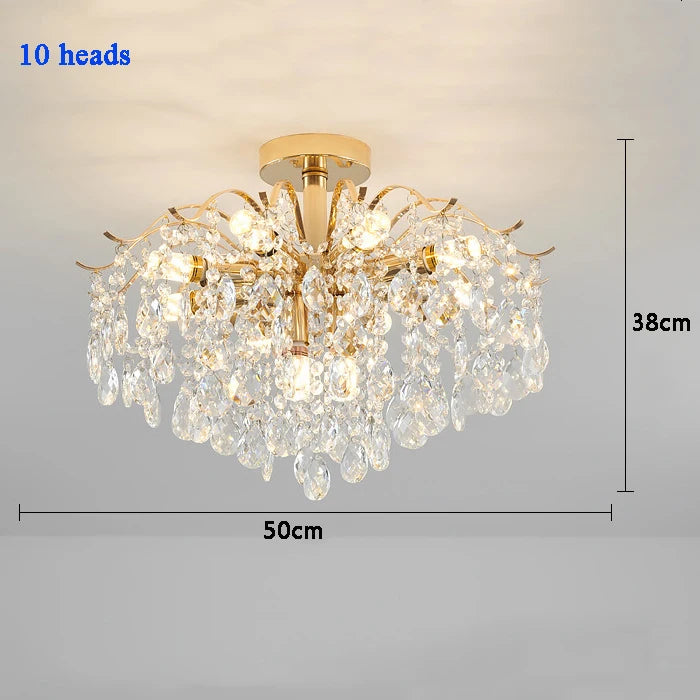Lustre Baroque — Plafonnier LED Cristal