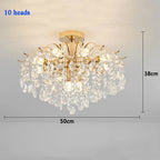 Lustre Baroque — Plafonnier LED Cristal