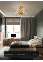 Lustre Cuivre — Plafonnier Boule Moderne