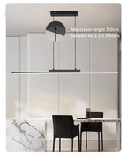 Lustre Salon Design Moderne Long — Salle à Manger et Cuisine — Minimaliste