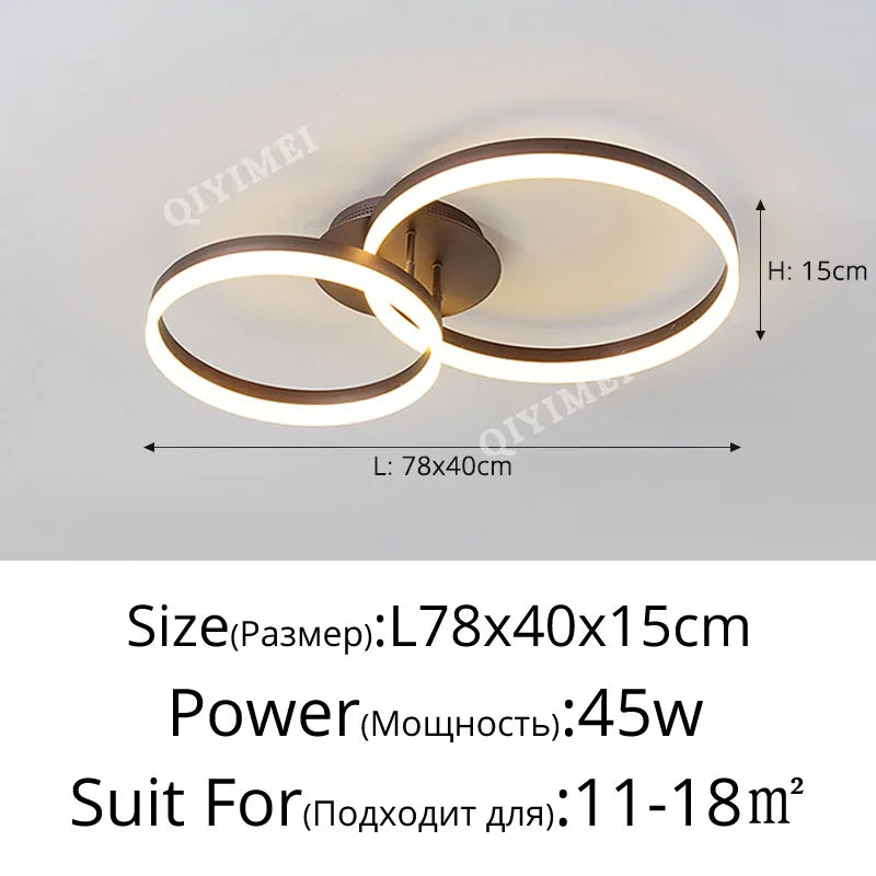 Lustre Design LED — Métal — 1 anneau 50cm
