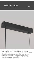 Lustre Arc LED Contemporain Dimmable — Cuisine et Restaurant — Design Épuré