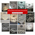 Lustre Cristal Moderne — 4 anneaux 30 50 70 90cm